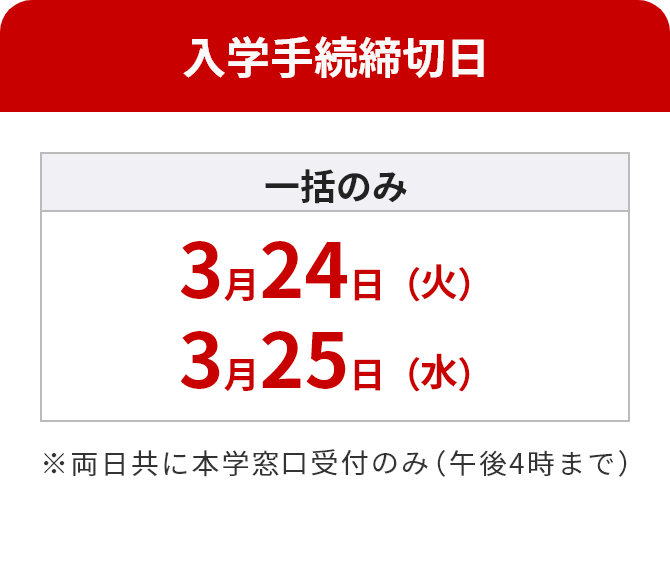 入学手続締切日
