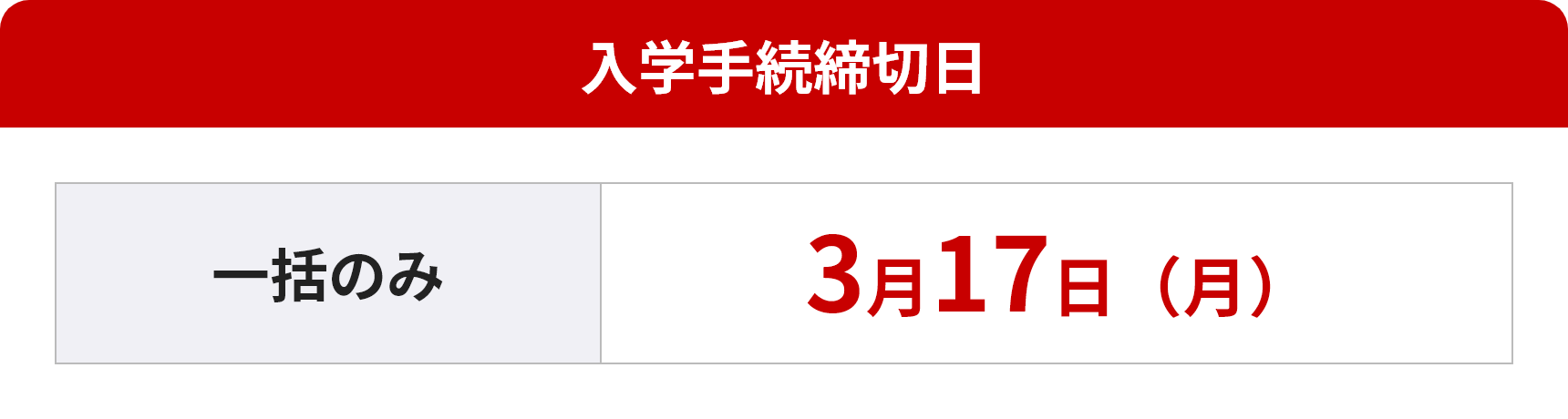 入学手続締切日