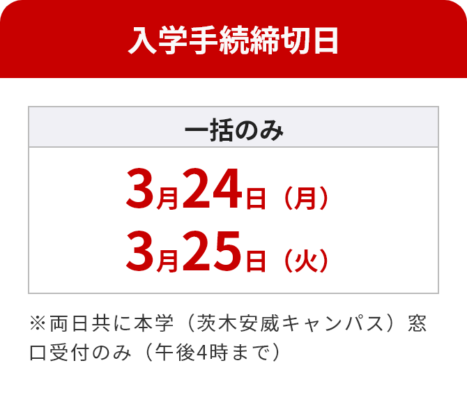 入学手続締切日